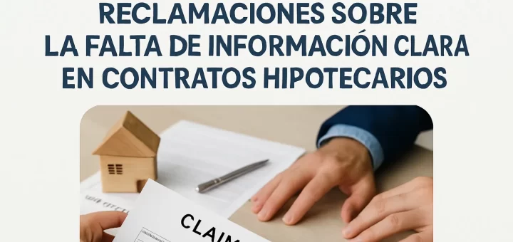 Reclamaciones sobre la falta de información clara en contratos hipotecarios