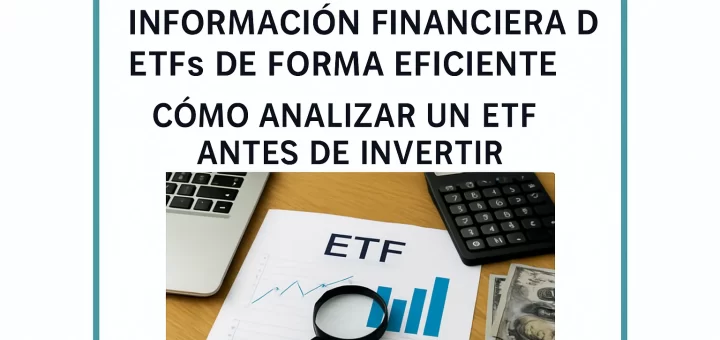 cómo organizar la información financiera de ETFs de forma eficiente Cómo analizar un ETF antes de invertir