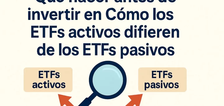 qué hacer antes de invertir en Cómo los ETFs activos difieren de los ETFs pasivos