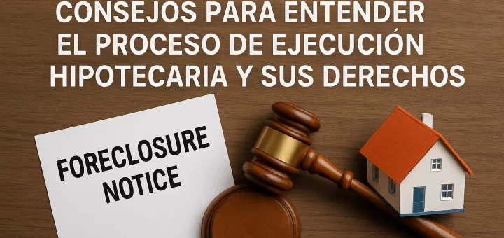 Consejos para entender el proceso de ejecución hipotecaria y sus derechos