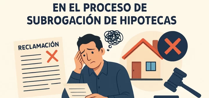 Reclamaciones por problemas en el proceso de subrogación de hipotecas