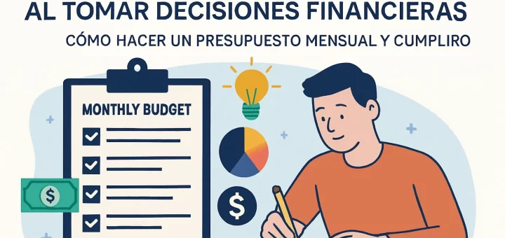 qué aspectos considerar al tomar decisiones financieras Cómo hacer un presupuesto mensual y cumplirlo