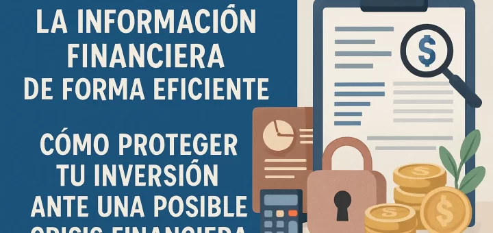 cómo organizar la información financiera de forma eficiente Cómo proteger tu inversión ante una posible crisis financiera