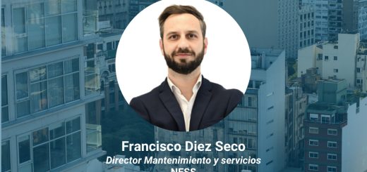 Promotional webinar poster featuring Francisco Diez Seco, with event title and date: Jueves 07 de mayo a las 12h, online y gratuito, organizada por NESS.