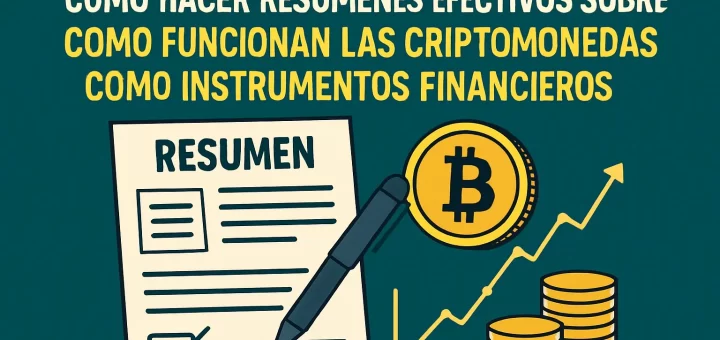 cómo hacer resúmenes efectivos sobre Cómo funcionan las criptomonedas como instrumentos financieros