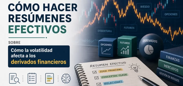 cómo hacer resúmenes efectivos sobre Cómo la volatilidad afecta a los derivados financieros
