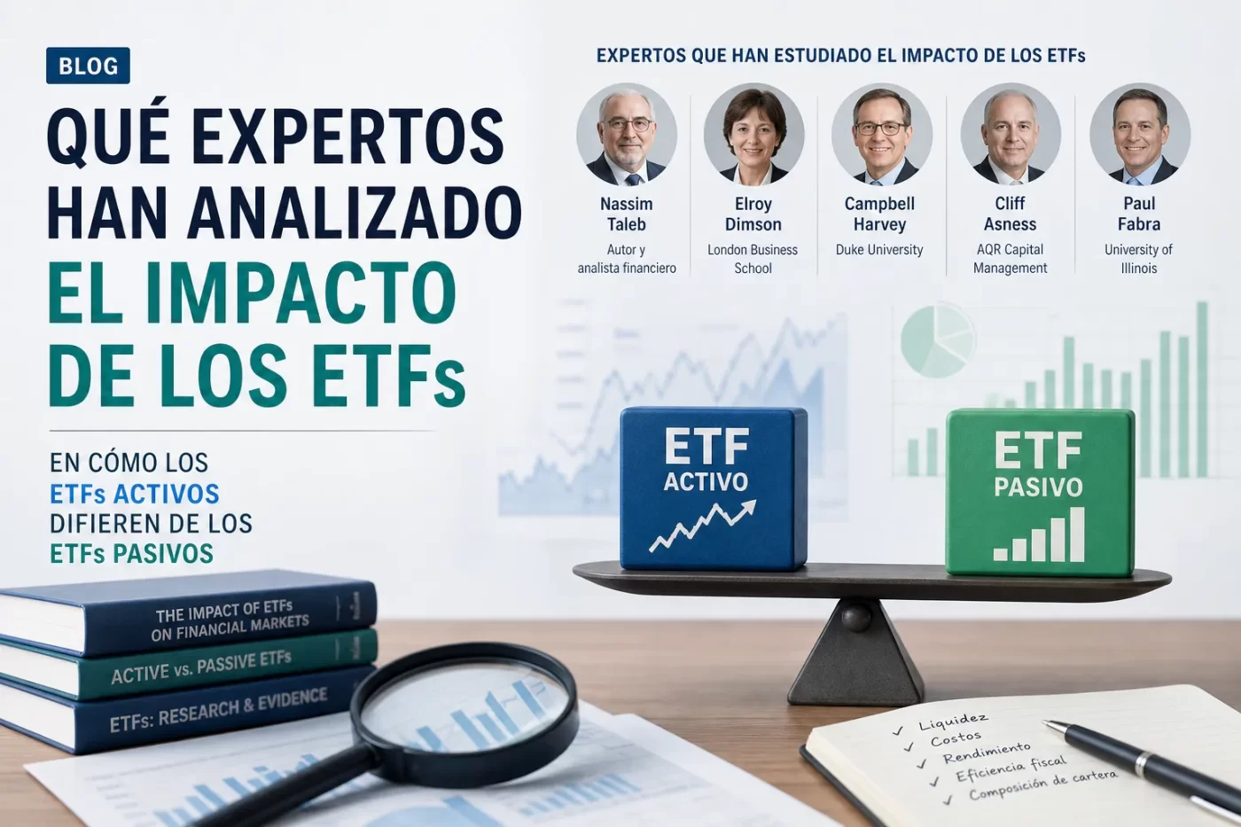 qué expertos han analizado el impacto de los ETFs en Cómo los ETFs activos difieren de los ETFs pasivos